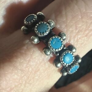 Elegant turquoise Navajo Ring size 6